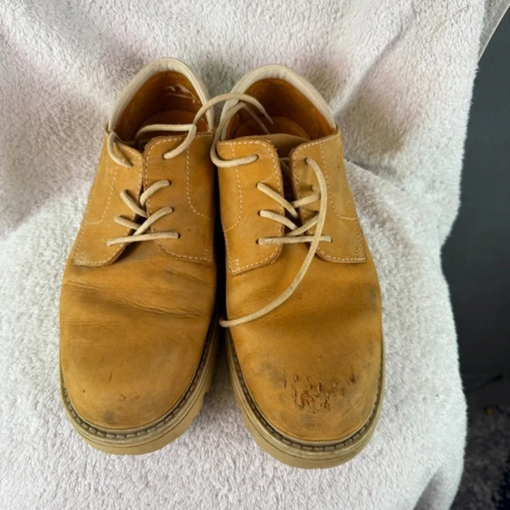Timberland‎ Size 11.5 M Wheat Nubuck Leather Casual Oxford Boots 59006 Work